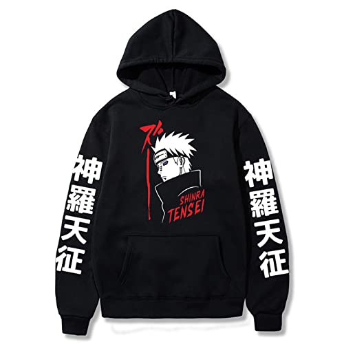 LINGXIAO Jungen Uchiha Itachi Hoodie Pullover Hoodie mit Taschen Anime Print Hoodie für Anime Fans (H,3XL) von LINGXIAO