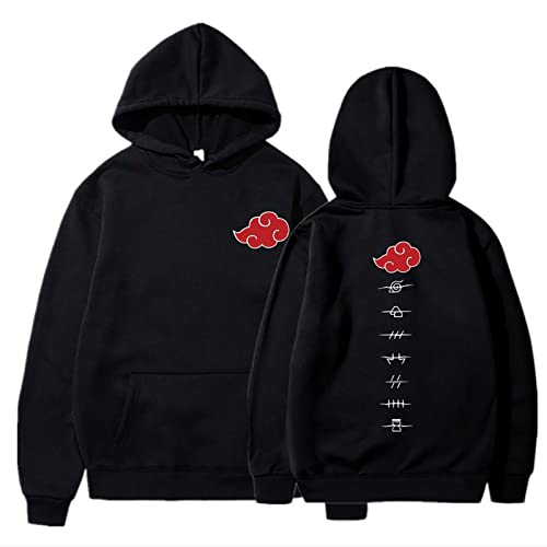 LINGXIAO Jungen Uchiha Itachi Hoodie Pullover Hoodie mit Taschen Anime Print Hoodie für Anime Fans (J,2XL) von LINGXIAO