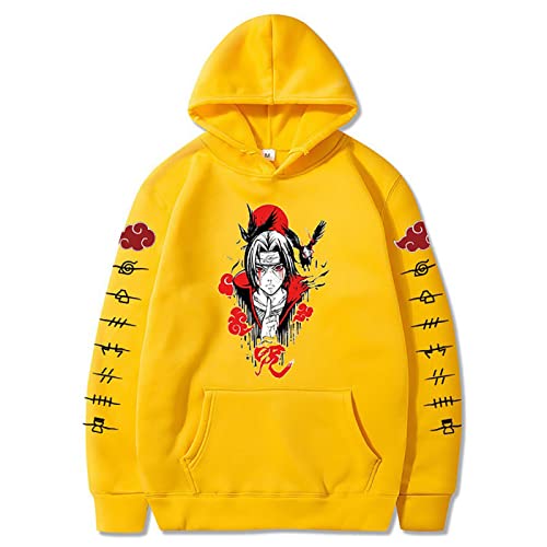 LINGXIAO Jungen Uchiha Itachi Hoodie Pullover Hoodie mit Taschen Anime Print Hoodie für Anime Fans (S,S) von LINGXIAO