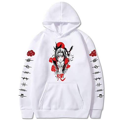 LINGXIAO Jungen Uchiha Itachi Hoodie Pullover Hoodie mit Taschen Anime Print Hoodie für Anime Fans (T,3XL) von LINGXIAO