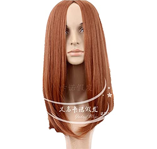 Anime cosplay perücke Captain America 2 Black Widow Cosplay Perücke Lange gerade Kostüm Natasha Romanoff Synthetisches Haar COS Perücken Peruca Pelucas von LINLINCD