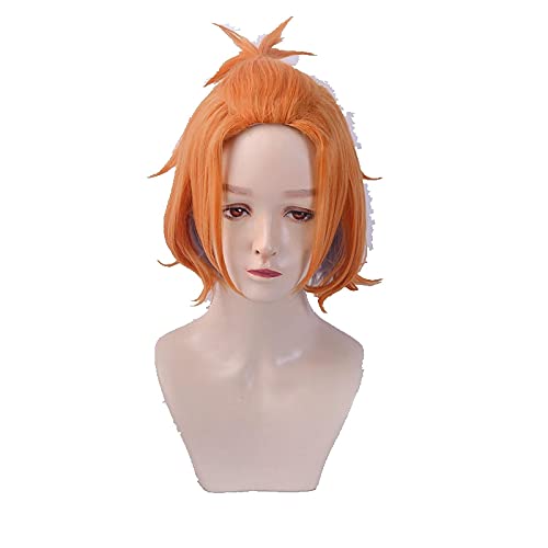 Anime cosplay perücke Cater Diamond Cosplay Twisted Wonderland Cosplay Männer Kurze lockige orangefarbene Perücke Cosplay Anime Cosplay Hitzebeständige synthetische Perücken von LINLINCD