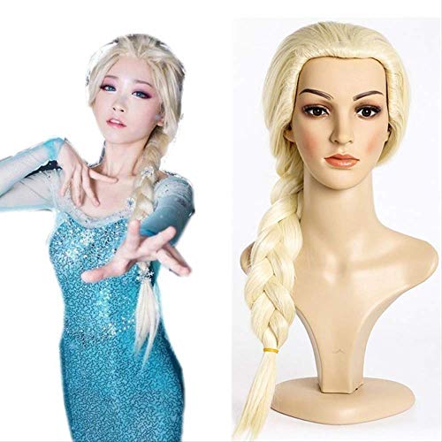 LINLINCD-Anime Coer Wig. Cosplay Perücken ELSA posiert als Wig Anime Halloween-Party-Perücken+Perücke-Kappe von LINLINCD