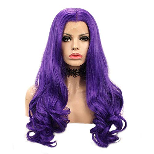 LINLINCD-Anime Coer Wig. Shiyid Perücken Synthetische Spitze Front Perücken Deep Wave Perücken for Frauen Hitzebeständige Faser Glueless Cosplay Perücke von LINLINCD
