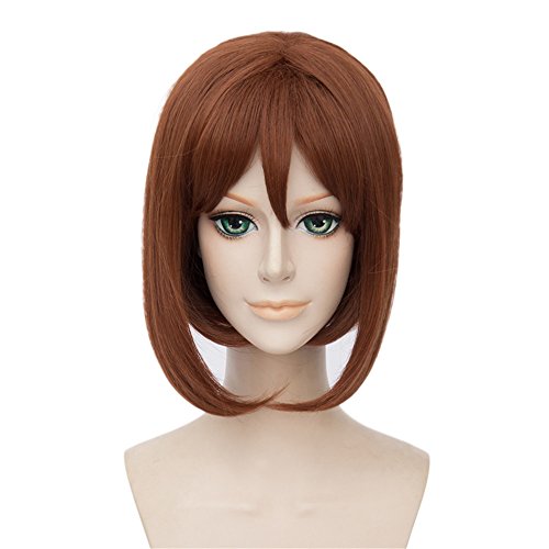 LINLINCD-Anime Coser Wig Cosplay Perücke My Hero Academia Weiß Mix Rot Perücken Corta FRAUEN COSPLAY PARTIE MONITUR HERREN COSTUME KOMPLETT PERMINES SYNTHESY HAAR FILE RESISTANT DE CHA von LINLINCD
