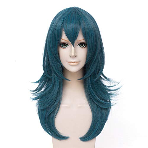 LINLINCD-Anime Coser Wig Fire Emblem: Triishouses Beleth Blue Mix Green Styled Damen Cosplay Party Anime Kostüm Full Perücke Synthetisches Haar Hitzebeständige Faser von LINLINCD