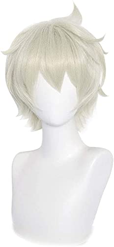 LINLINCD-Anime Coser Wig Genshin Impact Cosplay Perücken gestreift grün 85 cm lang rechts langlebig SYNTHETIC HEILS HAPS HALLOWERN Karneval Party+Perücke (Motiv: Bennett) von LINLINCD