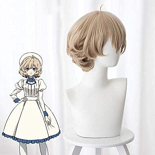 LINLINCD-Anime Coser Wig Iwanaga Kotoko Cosplay hat Inference Cosplay Frauen Linue Perücke Braun Cosplay Anime Cosplay Perücke Hitzebeständige synthetische Perücke+Perücke von LINLINCD