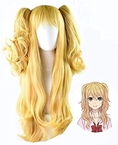 LINLINCD-Anime Coser Wig Neue Citrus Yuzu Aihara Cosplay Perücken 60 cm lang Wavy Cosplay Perücke+hitzebeständige synthetische Perücken von LINLINCD