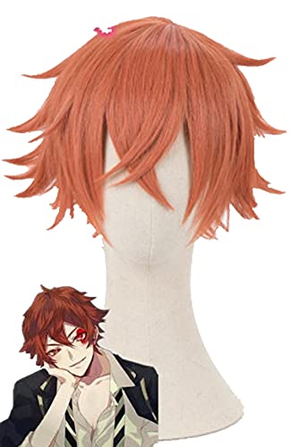 LINLINCD-Anime Coser pruik Ass Trappola Perücke Twisted Wonderland Cosplay Männer Kurze orangefarbene Perücke Cosplay Anime Cosplay Hitzebeständige synthetische Perücken LINLINCD-Anime Coser pruik Ass Trappola Perücke Twisted Wonderland Cosplay Männer Kurze orangefarbene Perücke Cosplay Anime Cosplay Hitzebeständige synthetische Perücken von LINLINCD