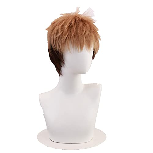 LINLINCD Anime Cosplay Perücke Anime Angriff auf Titan Jean Kirstein Cosplay Short Brown und Black Perücke+Perücke Cap Synthetische Haare Halloween Party Requisiten Männer von LINLINCD