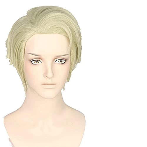LINLINCD Anime Cosplay Perücke Anime Coser pruik Anime Jujutsu Kaisen Kento Nanami Cosplay Kurze Perücke Synthetische Haar Männer Cosplay Perücke+ Perücke Cap Synthetische Halloween-Party-Prop von LINLINCD