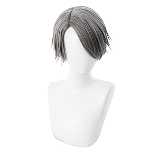 LINLINCD Anime Cosplay Perücke Identität v Embalmer Cosplay Perücke dunkelgraue Pferdeschwanzhaar hitzebeständige Faserhaar+Perücke Cap Party Halloween Rollenspiel Männer Frauen von LINLINCD