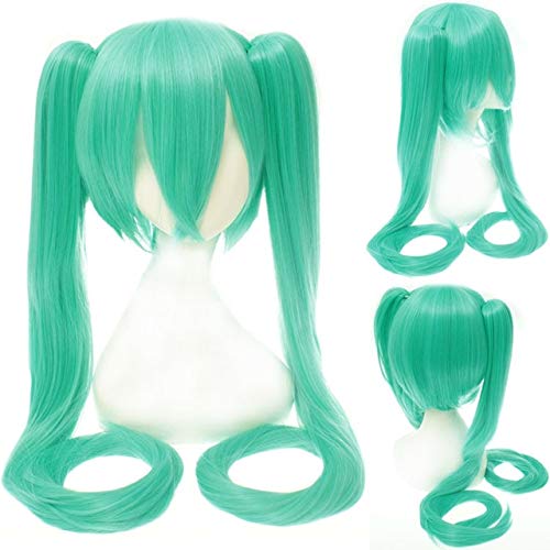 LINLINCD Cosplay wig 18 Farbe VOCALOID Hatsune Miku Cosplay Perücken 120cm lang gerade für Frauen Mädchen Hochwertiges Haar Anime Blau Rot Schwarz Universal 19 von LINLINCD