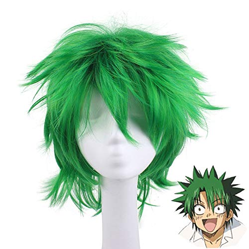 LINLINCD Cosplay wig Anime Gesetz von Ueki Cosplay Grüne Perücke Kosuke Ueki Cosplay Perücke Für Männer Halloween Karneval Party Haar Cosplay Requisiten Ly-260 LINLINCD Cosplay wig Anime Gesetz von Ueki Cosplay Grüne Perücke Kosuke Ueki Cosplay Perücke Für Männer Halloween Karneval Party Haar Cosplay Requisiten Ly-260 von LINLINCD