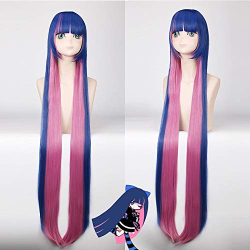 LINLINCD Cosplay wig Anime Panty & Strumpf mit Strumpfband Strumpf Anarchie Perücke Cosplay Kostüm Frauen lange hitzebeständige synthetische Haar Perücken Strumpf Anarchie von LINLINCD