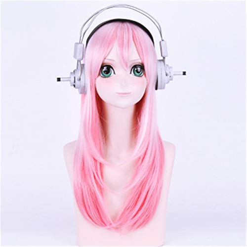 LINLINCD Cosplay wig Anime Super Sonico Supersonico Cosplay Perücke 60 cm langes rosa Synthesehaar Halloween Party Cosplay Kostüm Perücken+Perücke Cap Only Perücke LINLINCD Cosplay wig Anime Super Sonico Supersonico Cosplay Perücke 60 cm langes rosa Synthesehaar Halloween Party Cosplay Kostüm Perücken+Perücke Cap Only Perücke von LINLINCD