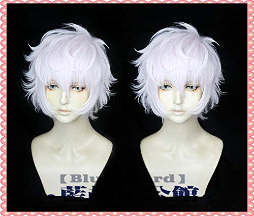 LINLINCD Cosplay wig Die Arcana Cosplay Perücken Mystery Asra Weiße Perücke Julian Devorak Rote Haare Cosplay Perücke+Perückenkappe Asra von LINLINCD