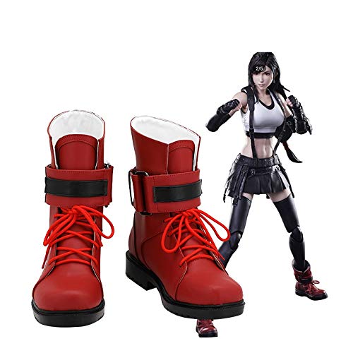 LINLINCD Cosplay wig Final Fantasy Cosplay Tifa Lockhart Schuhe Kostüm Prop Stiefel Halloween Karneval Party Schuhe Custom Made 38 Männliche Größe von LINLINCD