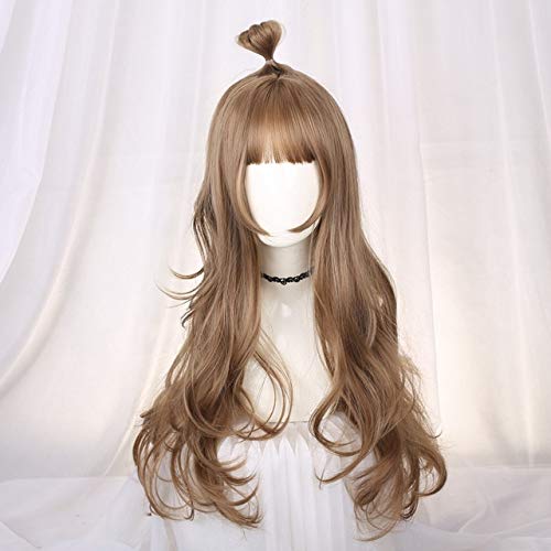 LINLINCD Cosplay wig Harajuku Lolita Süße tägliche Perücke Gradient Ombre Mädchen Lockige Perücken Cosplay Prinzessin Synthetisches Haar Mischfarbe Lange gewellte Party Perücke D. von LINLINCD