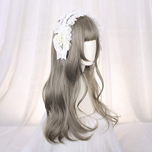 LINLINCD Cosplay wig Harajuku Lolita Süße tägliche Perücke Gradient Ombre Mädchen Lockige Perücken Cosplay Prinzessin Synthetisches Haar Mischfarbe Lange gewellte Party Perücke F. von LINLINCD