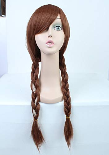 LINLINCD Cosplay wig Hochwertige Prinzessin Elsa Anna Perücke Blond Geflochtenes hitzebeständiges Kunsthaar Halloween Kostüm Perücken+Perückenkappe Anna Long Brown LINLINCD Cosplay wig Hochwertige Prinzessin Elsa Anna Perücke Blond Geflochtenes hitzebeständiges Kunsthaar Halloween Kostüm Perücken+Perückenkappe Anna Long Brown von LINLINCD