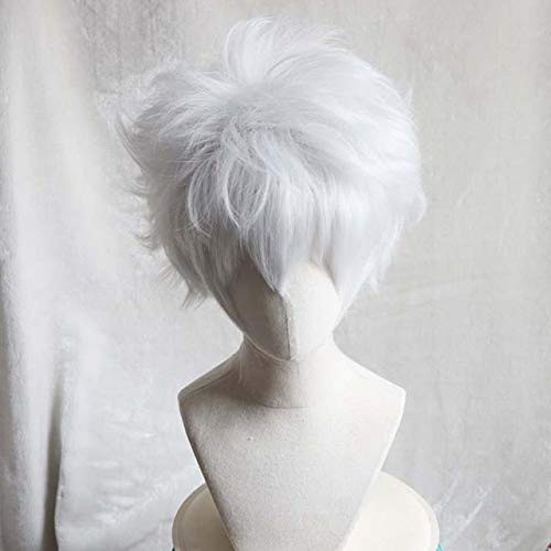 LINLINCD Cosplay wig Neue Gintama Gintoki Sakata Cosplay Perücken 35 cm Kurze weiße Männer Synthetisches Haar Perucas Cosplay Perücke Silber LINLINCD Cosplay wig Neue Gintama Gintoki Sakata Cosplay Perücken 35 cm Kurze weiße Männer Synthetisches Haar Perucas Cosplay Perücke Silber von LINLINCD