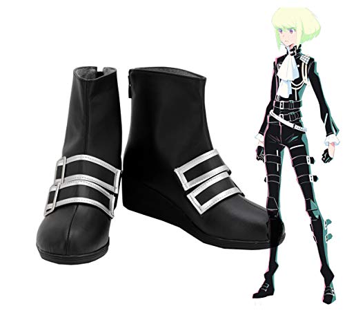 LINLINCD Cosplay wig Promare Lio Fotia Cosplay Stiefel Schwarze Schuhe Maßgeschneidert Jede Größe Halloween Cosplay Kostüme Prop 42 von LINLINCD