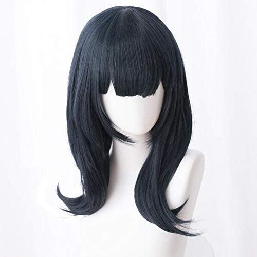 LINLINCD Cosplay wig Takarada Rikka Cosplay Perücke Anime SSSS.GRIDMAN Rollenspiel 50cm langes Kunsthaar+Perückenkappe wie das Bild zeigt von LINLINCD