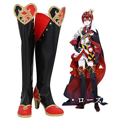 LINLINCD Cosplay wig Twisted Wonderland Rätsel Rosehearts Cosplay Schuhe Stiefel Halloween Karneval Kostüm Prop Custom Made 39 Männliche Größe von LINLINCD