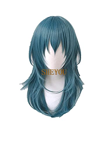 LINLINCD-Feuer Emblem: Dreihäuser Byleth Perücke Cosplay Kostüm Hitzebeständige Synthetische Haare Männer Frauen Blau Grüne Haarperücken+Perücke Cap LightGreen (Color:LightGreen Size:One Size) von LINLINCD