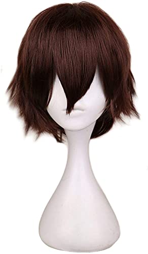 LINLINCD-Kurze gerade Cosplay Perücke Männer Dunkelbraun Synthetische Haare Hohe 100% Temperaturfaser-Wigs+Perücke-Kappe LINLINCD-Kurze gerade Cosplay Perücke Männer Dunkelbraun Synthetische Haare Hohe 100% Temperaturfaser-Wigs+Perücke-Kappe von LINLINCD
