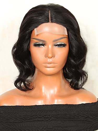 LINLINCD-Menschliche Spitze Perücken T-Teil Spitze Lockige Echthaarperücke für schwarze Frauen (150Dichte 13 * 5 * 1,6 Zoll) von LINLINCD