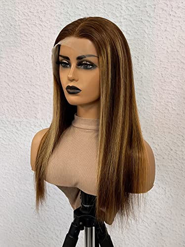 LINLINCD-Menschliche Spitzenperücken 13 * 4 * 1 Spitze Front Gerade Echthaarperücke für schwarze Frauen (180Dichte 13 * 4 * 1,18 Zoll) von LINLINCD