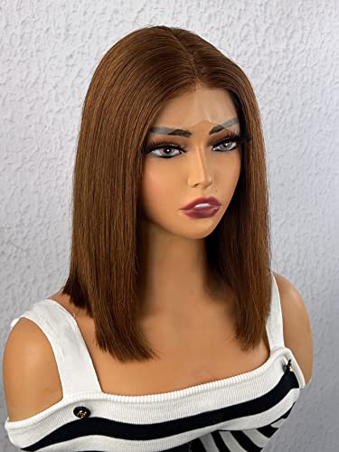 LINLINCD-Menschliche Spitzenperücken 13 * 4 * 1 Spitze Front Hüpfende gerade Echthaarperücke für schwarze Frauen (150Dichte 13 * 4 * 1,14 Zoll) von LINLINCD