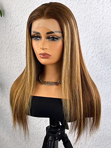 LINLINCD-Menschliche Spitzenperücken 13 * 4 Spitze Front Gerade Echthaarperücke für schwarze Frauen (150Dichte 13 * 4,18 Zoll) von LINLINCD