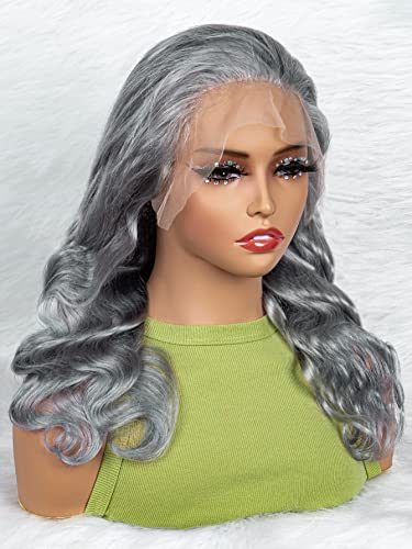 LINLINCD-Menschliche Spitzenperücken 13 * 4 Spitze vorne Mittlere Echthaarperücke für schwarze Frauen (150Dichte 13 * 4,18 Zoll) von LINLINCD