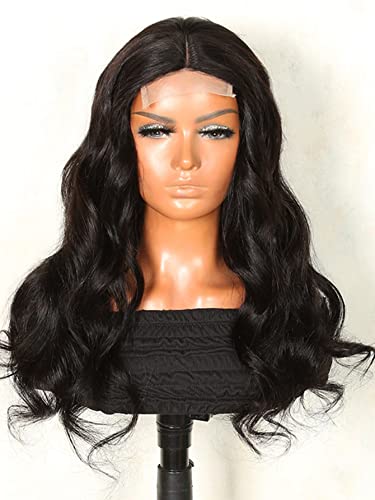 LINLINCD-Menschliche Spitzenperücken Spitze Front Lockige Echthaarperücke für schwarze Frauen (250Dichte 13 * 4 * 1,20 Zoll) von LINLINCD