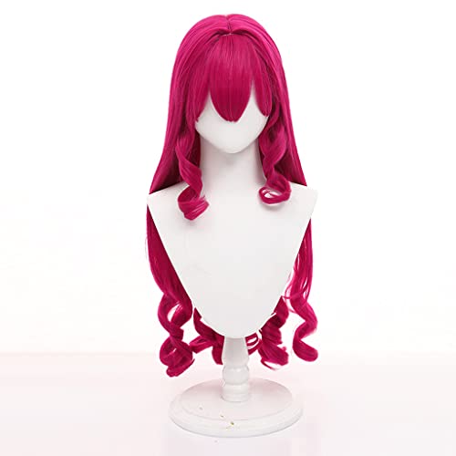 LINLINCD-Wig Anime Cosplay Anime Wig Fate Cosplay Fairy Knight Tristan Perücke burgunderrote lange lockige Perücke Kostüm-Halloween-Perücke for Halloween Kostümparty Konzerte von LINLINCD