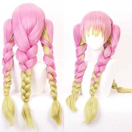LINLINCD-Wig Anime Cosplay Ghost Blade Animated Love Column Ganlu Temple Hai Glas COS Wig Double Tiger Clip Parcous Cosplay Pseudo von LINLINCD