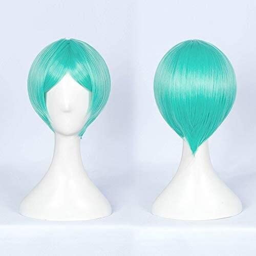 LINLINCD-Wig Anime Cosplay Houseki no Kuni Land of The Glossy Phosphophyllite Cosplay Wig Short Hair 2 Versionen Synthetic Hair Cosplay Wig+ Free Wig Cap von LINLINCD