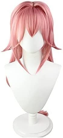 LINLINCD-Wig Anime Cosplay Original Götter Yaekamiko cos Perücke Inatsuma Castle Simulation Kopfhaut zweiseitig Reverse Warp Stock Pink von LINLINCD