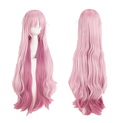 LINLINCD-Wig Anime Cosplay Rollenspiel for K-Project K Neko Cosplay Perücke 100 cm lang gemischtes rosa hitzebeständiges Kunsthaar von LINLINCD
