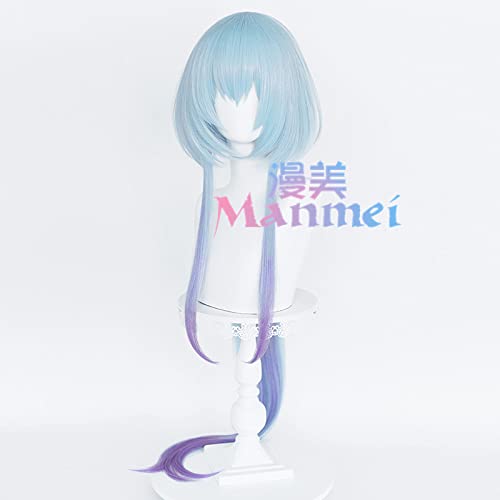 LINLINCD-Wig Anime Cosplay Tomorrow's New Operator Water Moon cos Wig ark Mixed Color Gradient Wig von LINLINCD