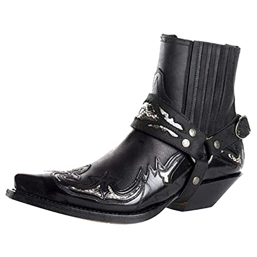 LINLINU Herren Cowboystiefel Anti-Piercing Anti-Smashing Kampfstiefel Klassische High-Top Spitz Freizeitschuhe für Männer Business- und Casual-Outfits Anzug & Jeans Berufsschuhe Herren Stiefeletten von LINLINU