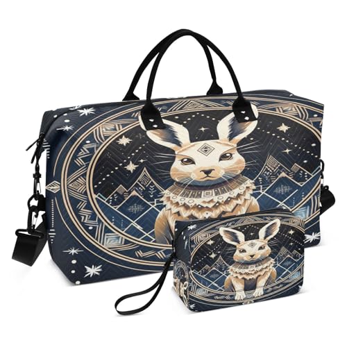 LINNIKEEEE Abstrakte Ölkunst Elefant Reise-Seesäcke, Sporttasche, Weekender Handtasche mit Kulturbeutel für Damen Mädchen Herren von LINNIKEEEE