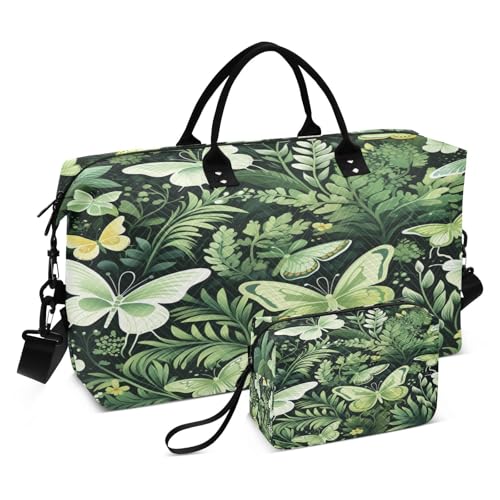 LINNIKEEEE Blauer Wilder Tiger Reise-Seesäcke, Sporttasche, Weekender Handtasche mit Kulturbeutel für Damen Mädchen Herren von LINNIKEEEE