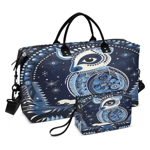 LINNIKEEEE Coole Silberne Pferde Reise-Seesäcke, Sporttasche, Weekender Handtasche mit Kulturbeutel für Damen Mädchen Herren von LINNIKEEEE