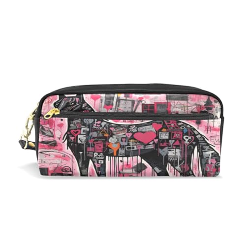 LINNIKEEEE Gekritzelkarikatur Schwarzes Pferd Federmäppchen aus Leder,Mäppchen Schlamperbox Stifttasche,Make-up-Tasche,Organizer für Jungen Mädchen LINNIKEEEE Gekritzelkarikatur Schwarzes Pferd Federmäppchen aus Leder,Mäppchen Schlamperbox Stifttasche,Make-up-Tasche,Organizer für Jungen Mädchen von LINNIKEEEE