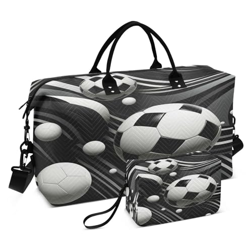 LINNIKEEEE Schwarze Kugeln Abstrakte Kunst Reise-Seesäcke, Sporttasche, Weekender Handtasche mit Kulturbeutel für Damen Mädchen Herren von LINNIKEEEE